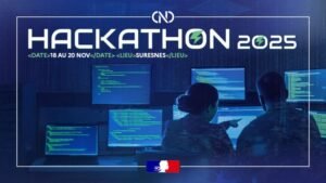 Visuel officiel du hackathon CND 2025 du ministère des Armées