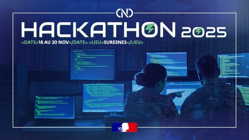 Visuel officiel du hackathon CND 2025 du ministère des Armées
