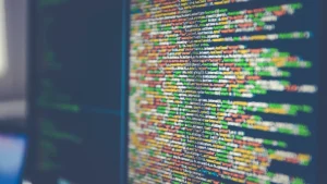 Code d’un programme d’intelligence artificielle sur un écran
