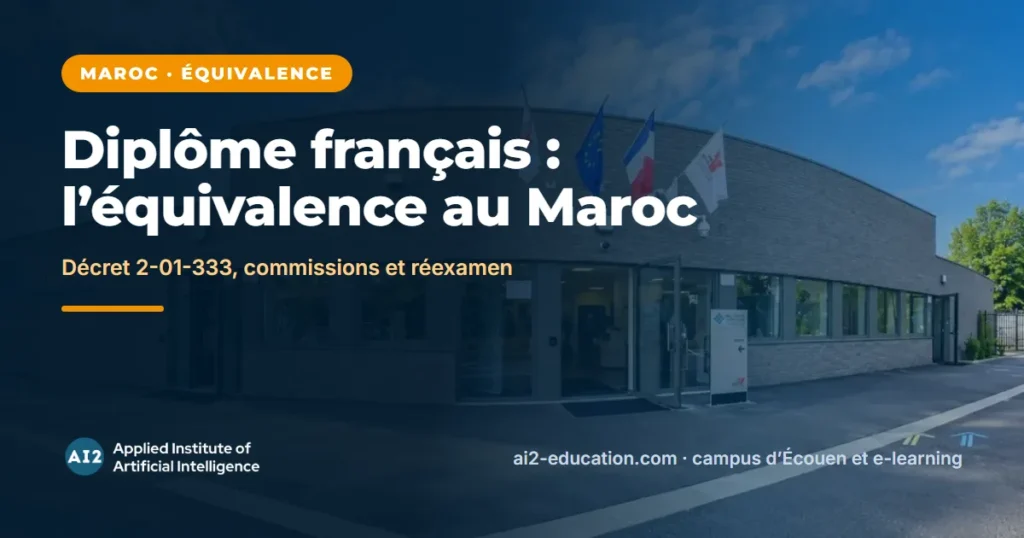 Équivalence d’un diplôme français au Maroc, guide AI2 pour les étudiants marocains