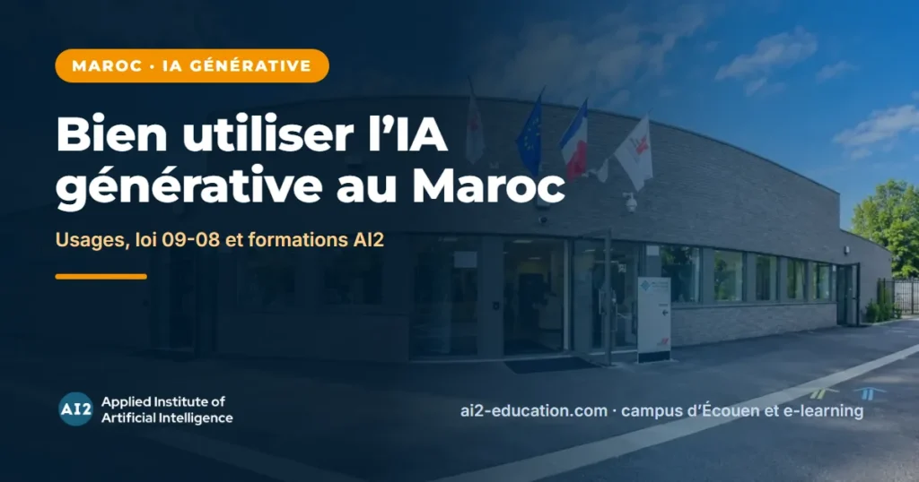 Formation IA générative au Maroc, guide AI2 pour les étudiants marocains