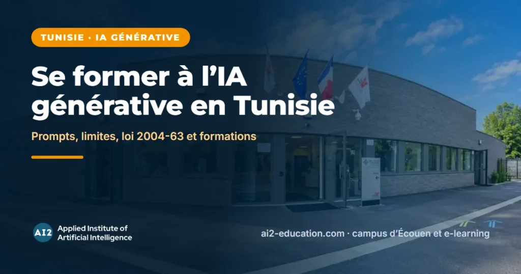 Formation IA générative en Tunisie, guide AI2 pour les étudiants tunisiens