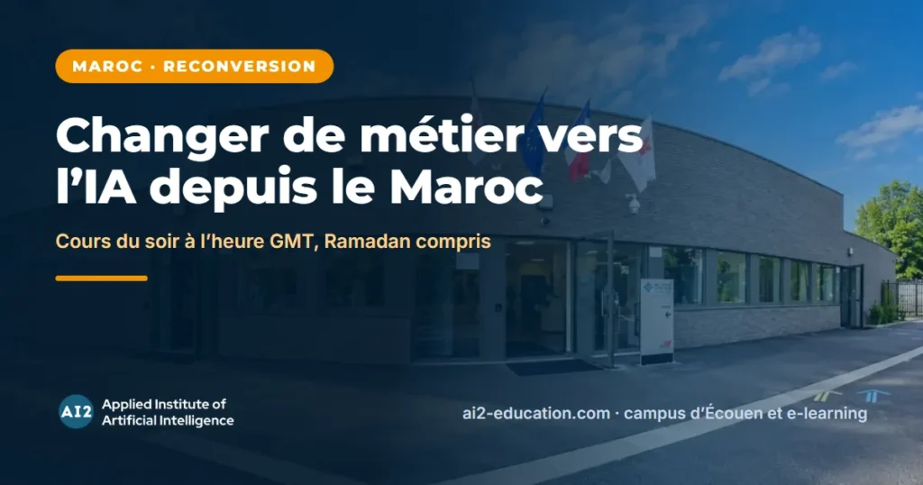 Reconversion dans l’IA au Maroc, guide AI2 pour les étudiants marocains