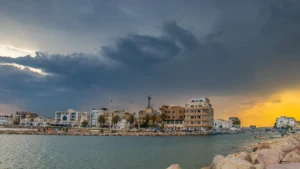 Coucher de soleil sur La Goulette, près de Tunis