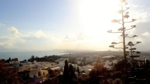 Vue de Sidi Bou Saïd sur le golfe de Tunis