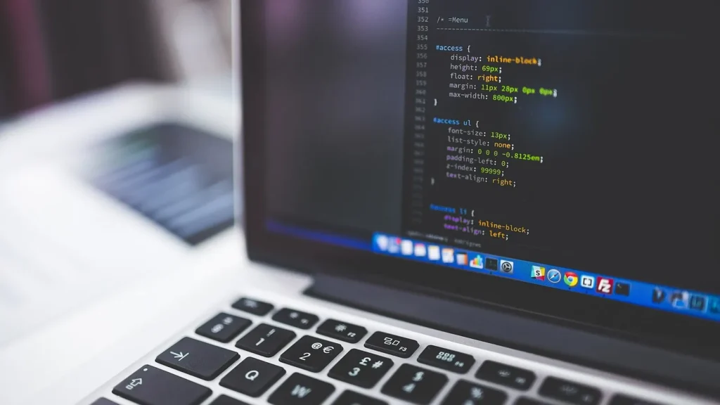 Code Python sur un ordinateur portable